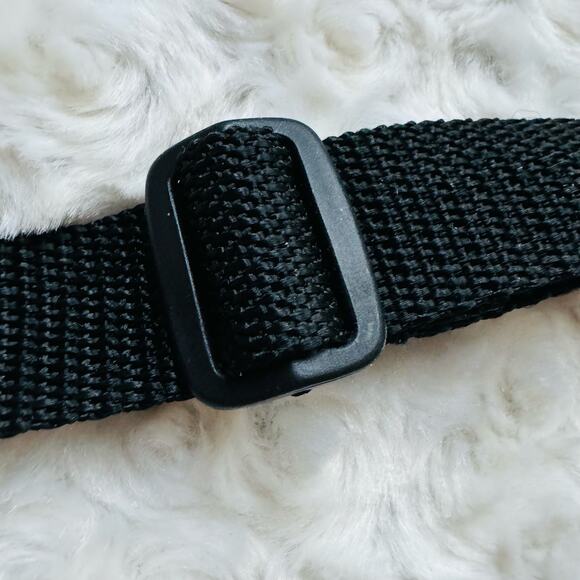 Fanny Pack Classic Black Leather Waist Adjustable 2 Zippered Bag - Picture 6 of 6